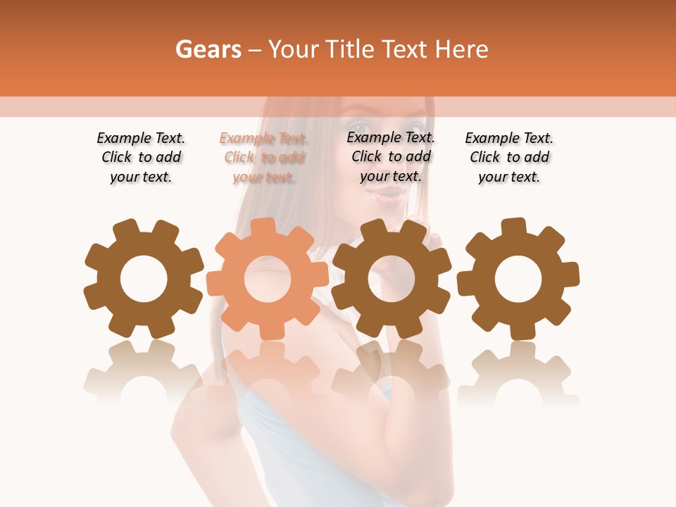 Frau Kleid Schlank PowerPoint Template