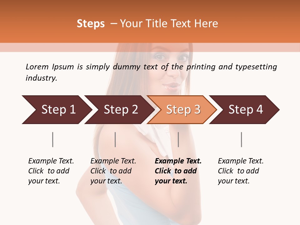 Frau Kleid Schlank PowerPoint Template