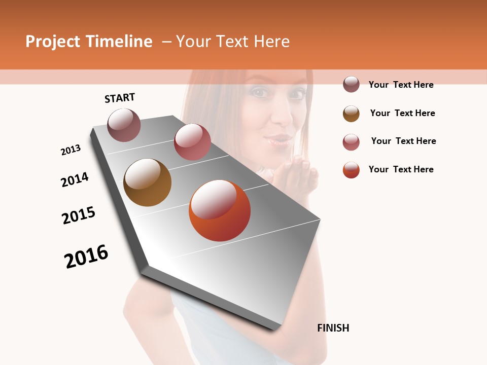 Frau Kleid Schlank PowerPoint Template