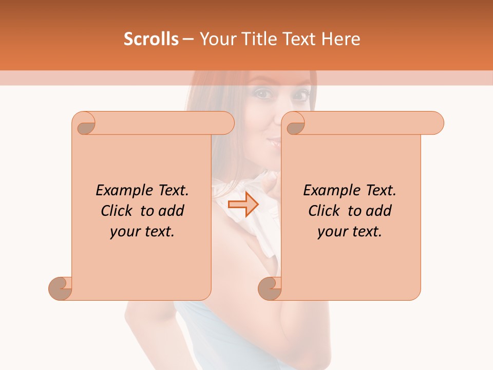 Frau Kleid Schlank PowerPoint Template