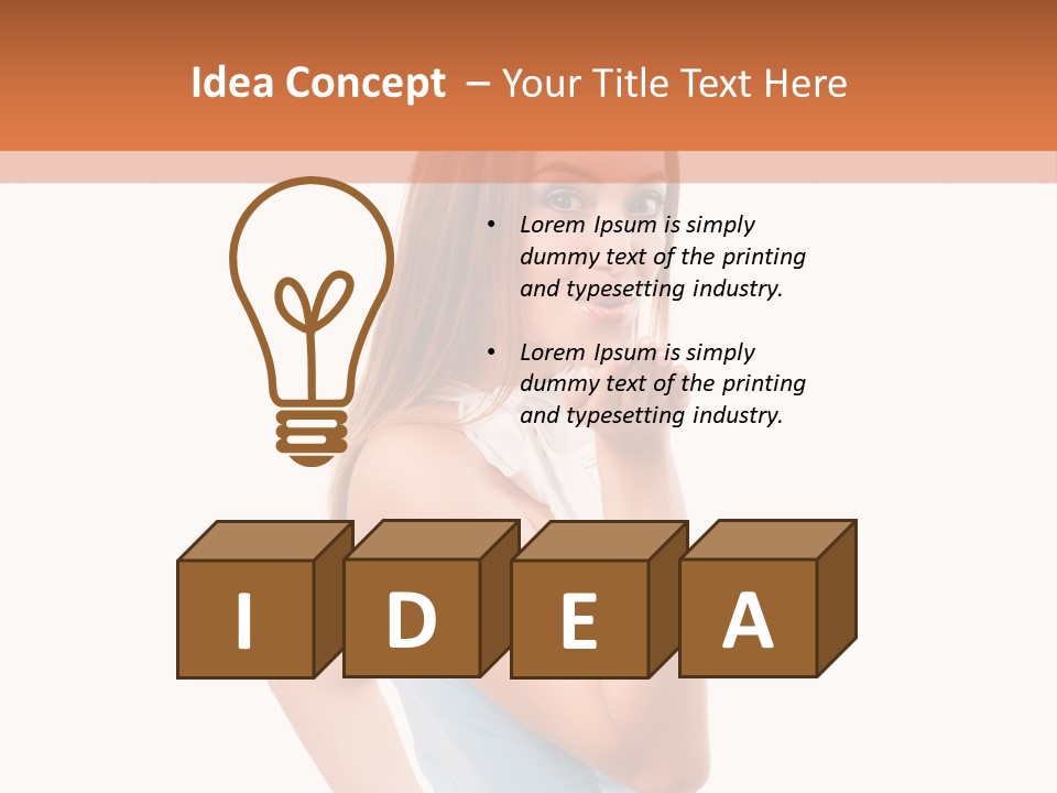 Frau Kleid Schlank PowerPoint Template