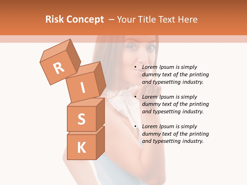 Frau Kleid Schlank PowerPoint Template