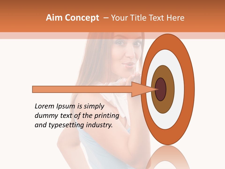 Frau Kleid Schlank PowerPoint Template