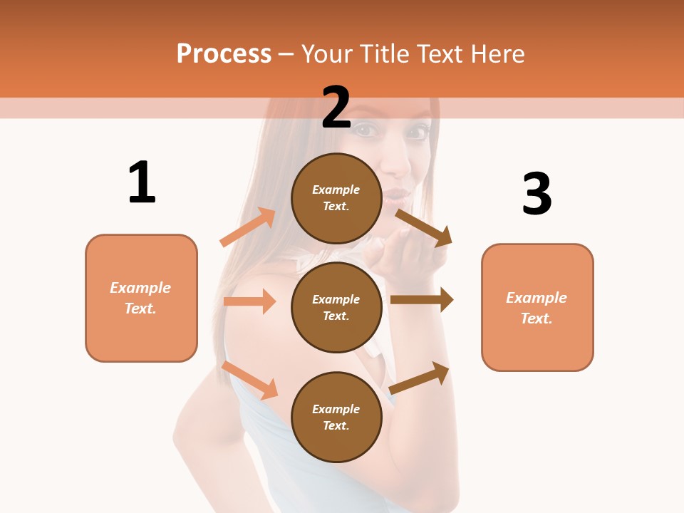 Frau Kleid Schlank PowerPoint Template