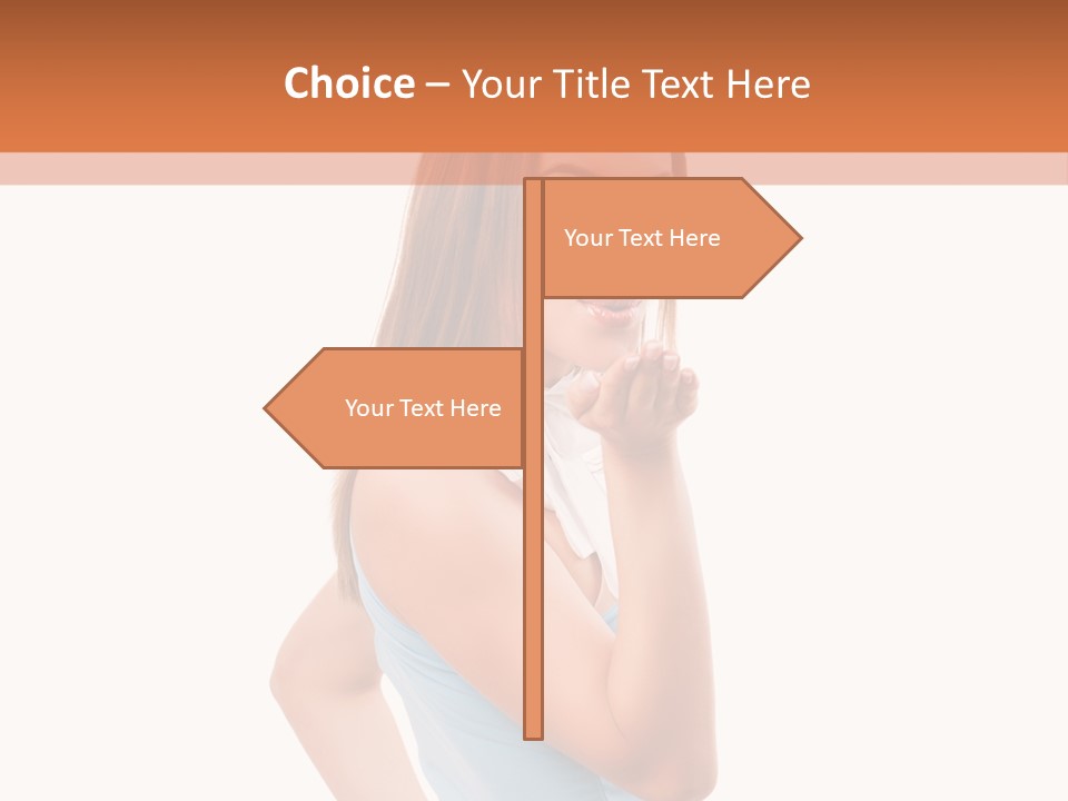 Frau Kleid Schlank PowerPoint Template