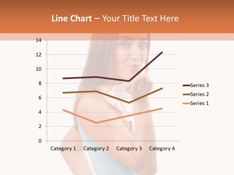 Frau Kleid Schlank PowerPoint Template