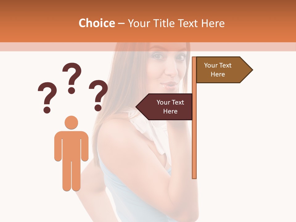 Frau Kleid Schlank PowerPoint Template