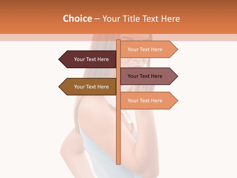 Frau Kleid Schlank PowerPoint Template