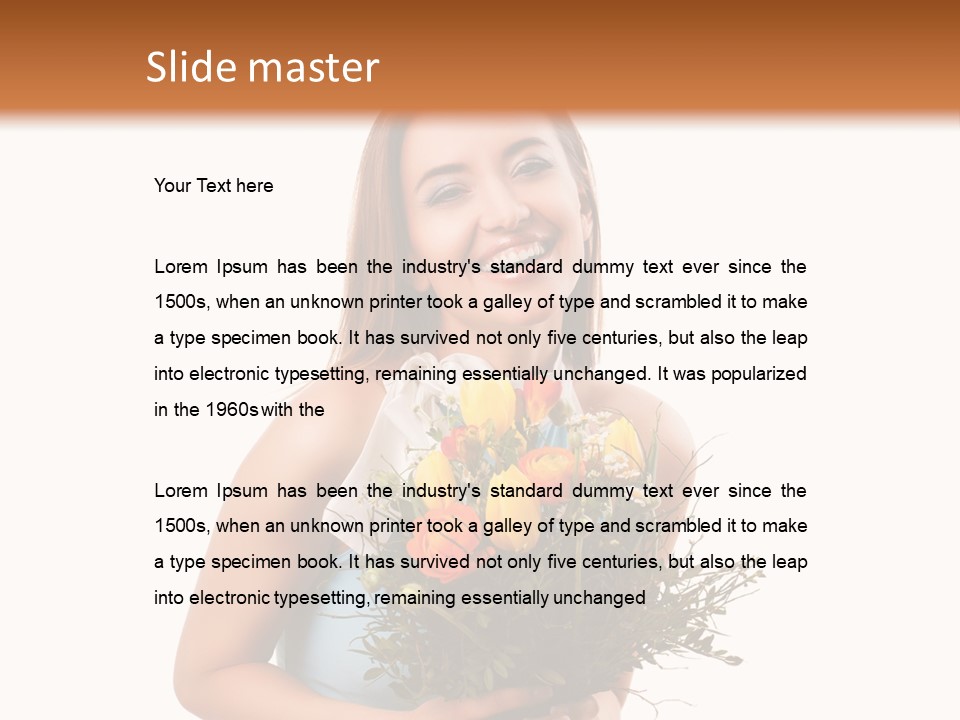 Isoliert Lachend Strau PowerPoint Template