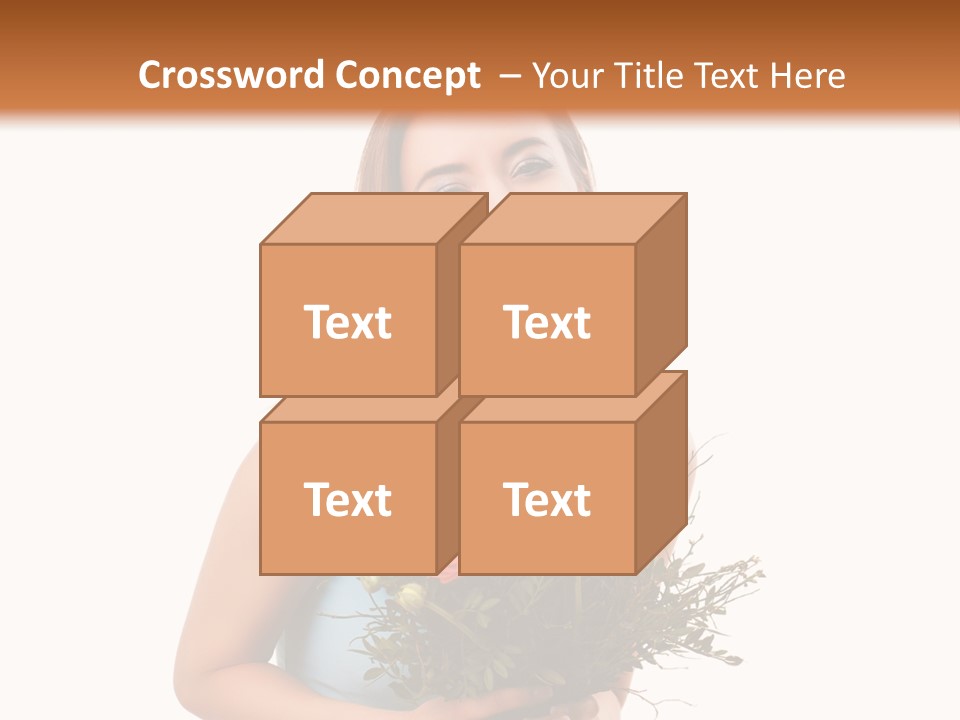 Isoliert Lachend Strau PowerPoint Template