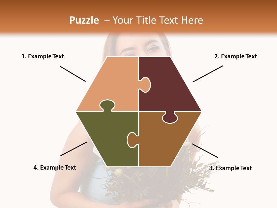 Isoliert Lachend Strau PowerPoint Template