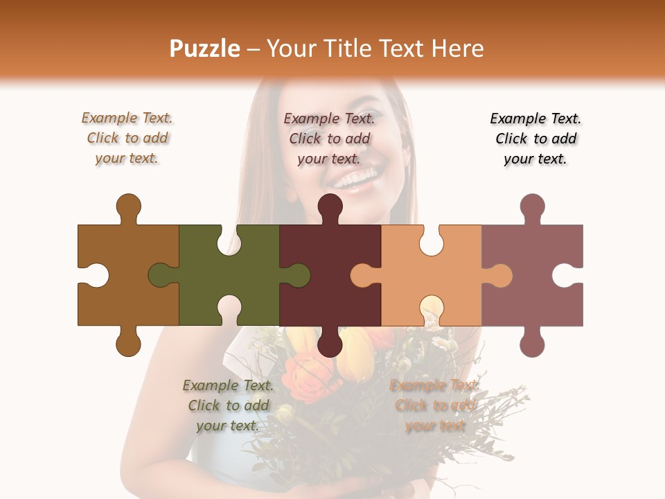 Isoliert Lachend Strau PowerPoint Template