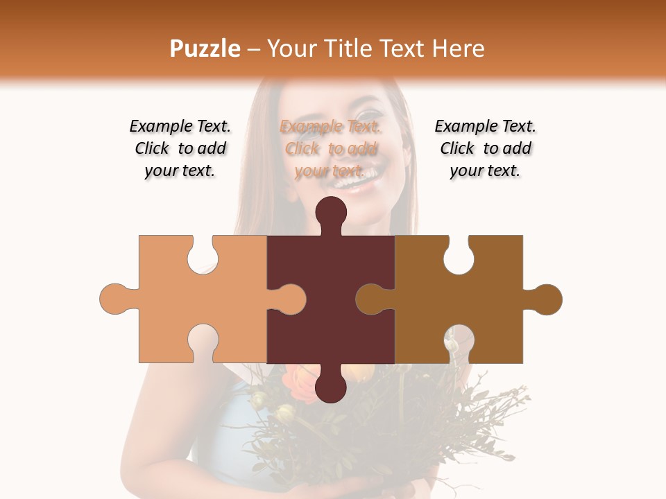 Isoliert Lachend Strau PowerPoint Template