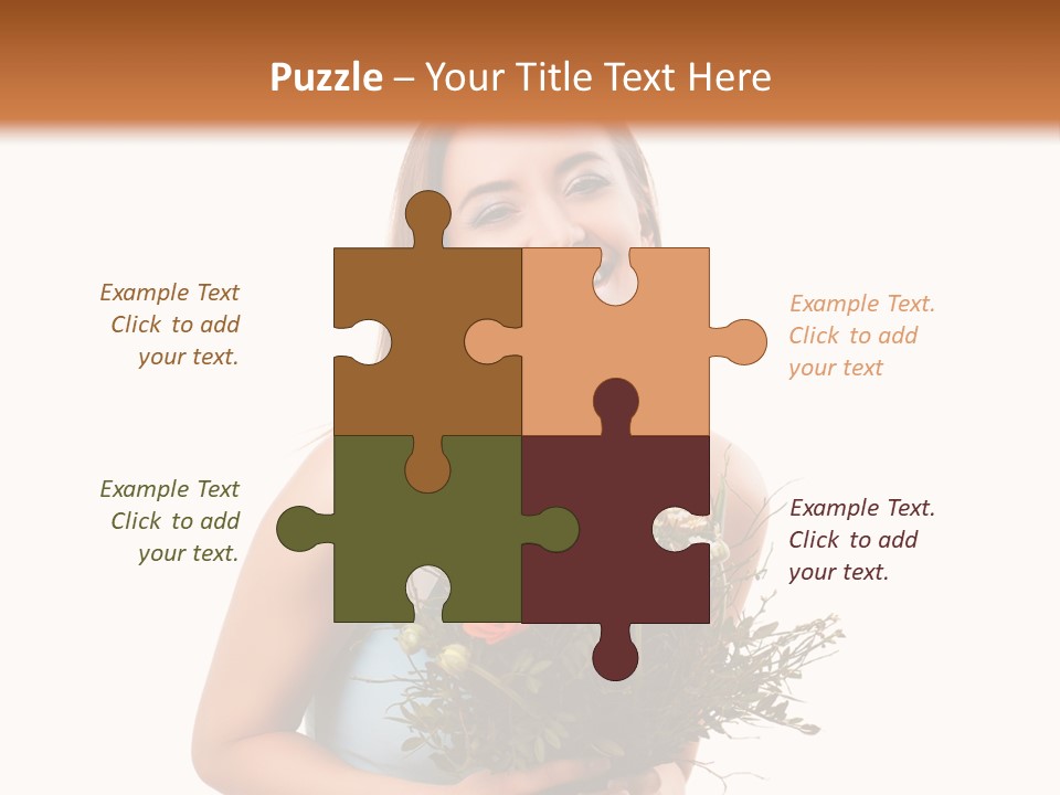 Isoliert Lachend Strau PowerPoint Template