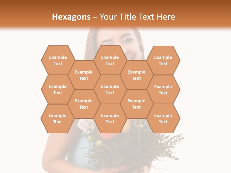 Isoliert Lachend Strau PowerPoint Template