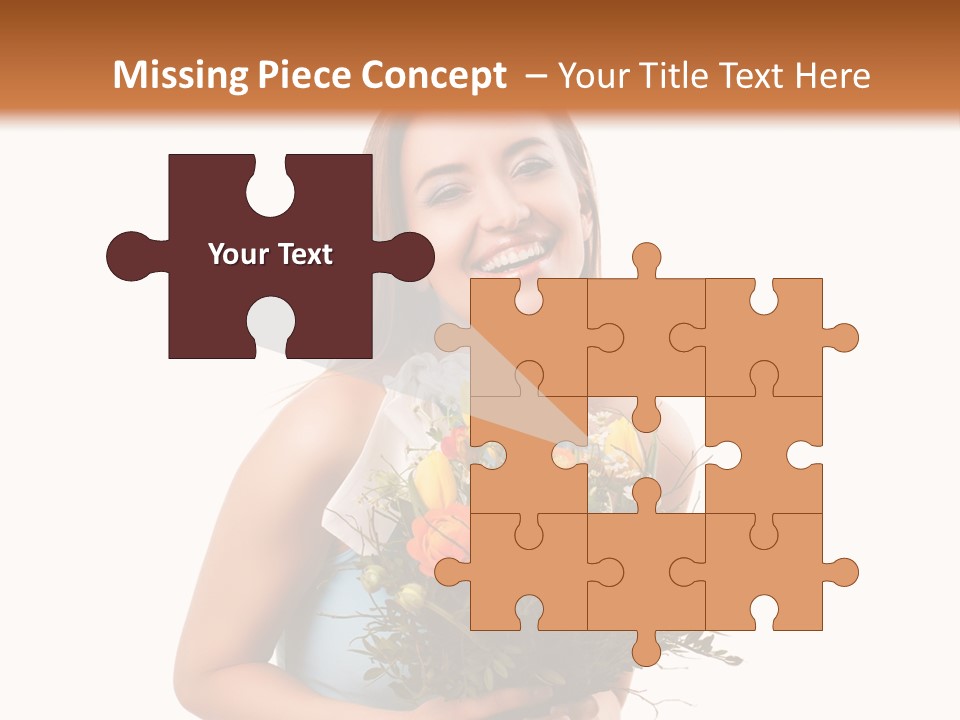 Isoliert Lachend Strau PowerPoint Template