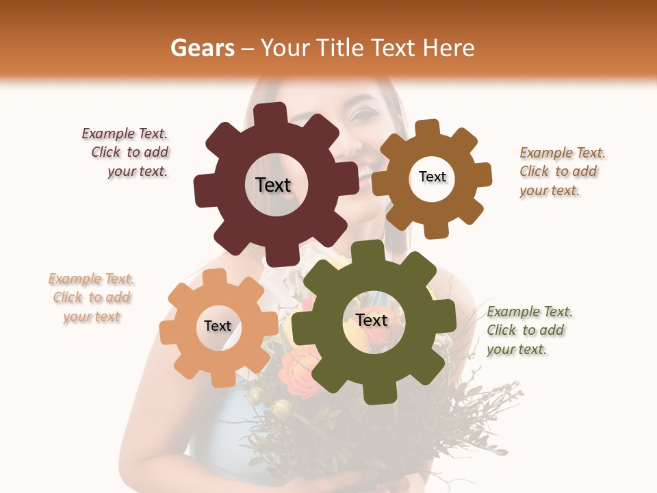 Isoliert Lachend Strau PowerPoint Template