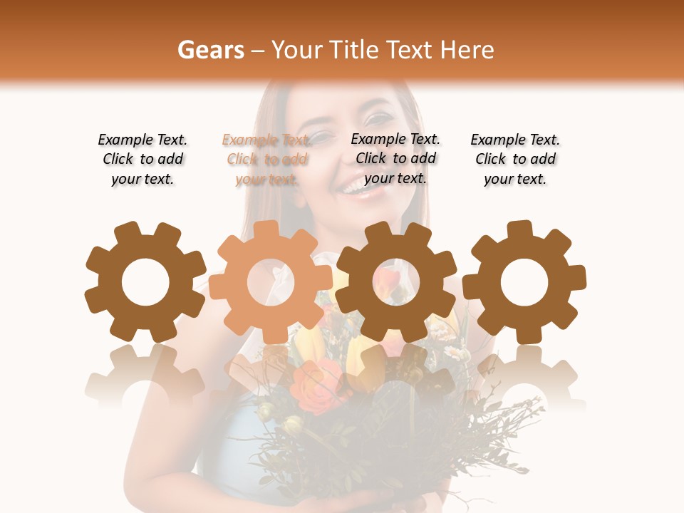 Isoliert Lachend Strau PowerPoint Template