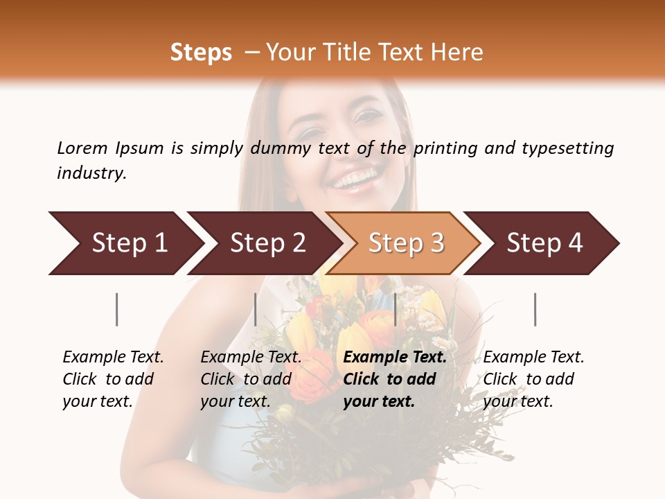 Isoliert Lachend Strau PowerPoint Template