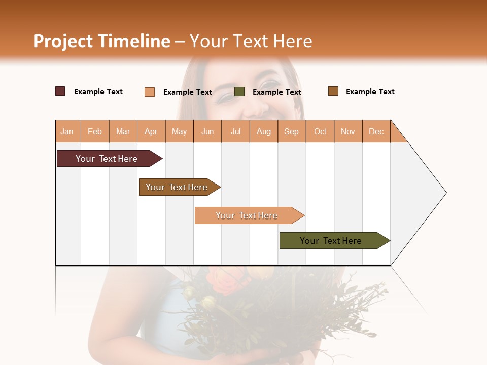 Isoliert Lachend Strau PowerPoint Template