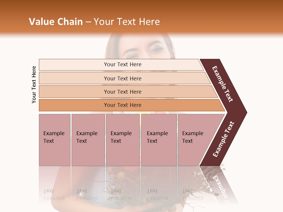 Isoliert Lachend Strau PowerPoint Template