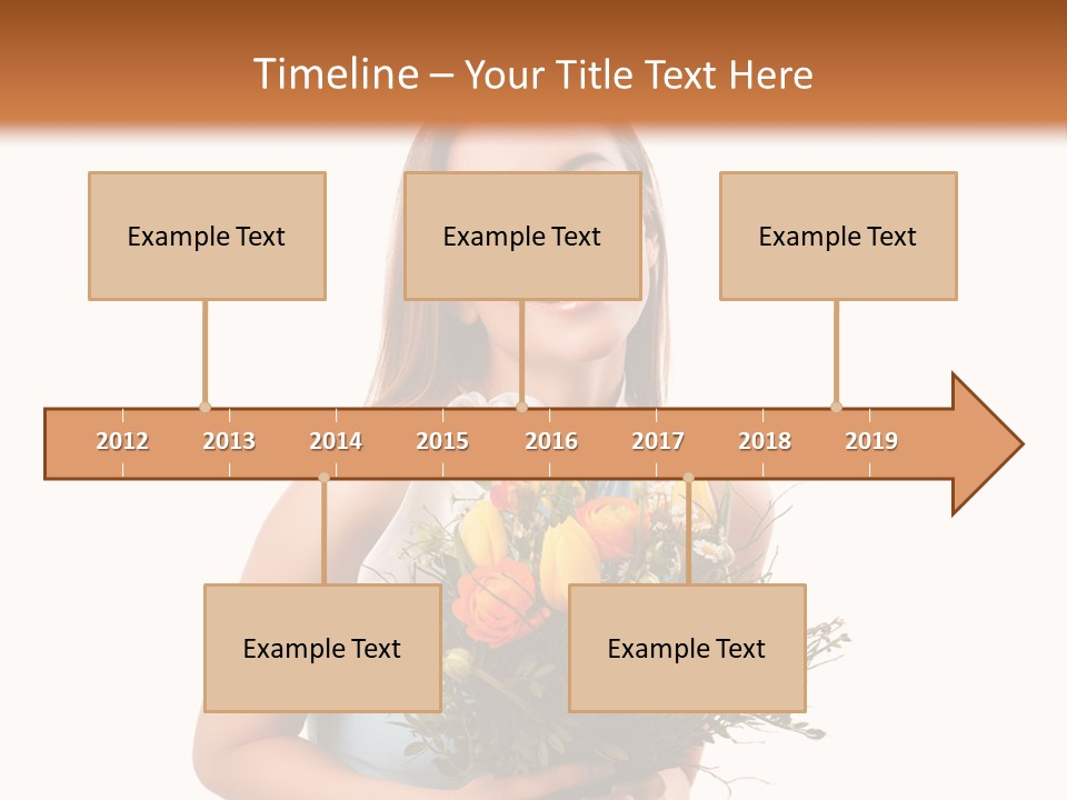 Isoliert Lachend Strau PowerPoint Template