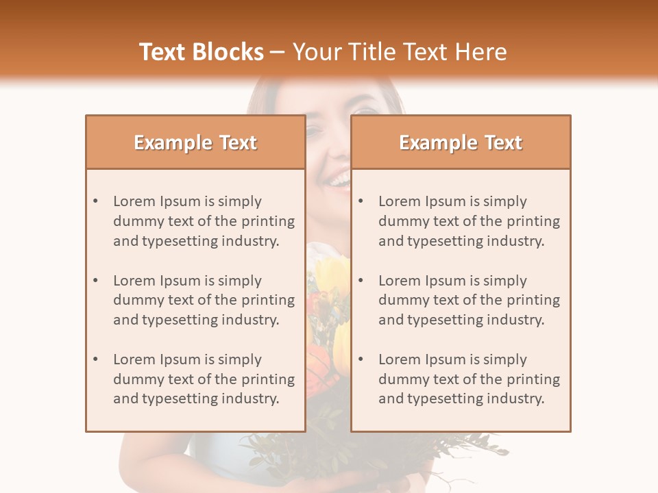 Isoliert Lachend Strau PowerPoint Template