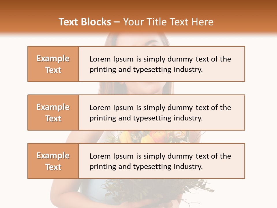 Isoliert Lachend Strau PowerPoint Template