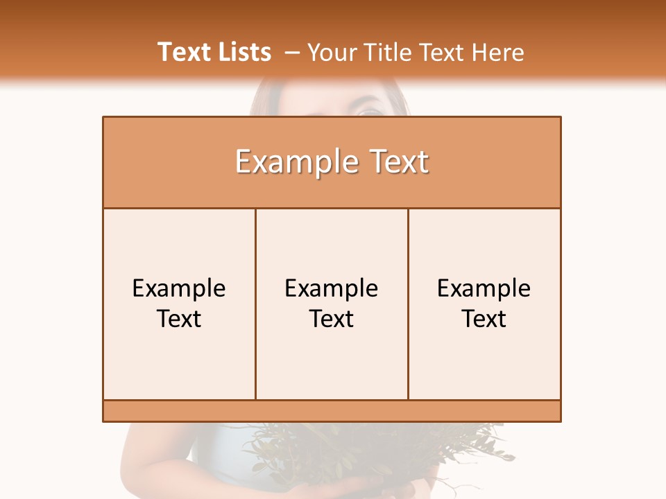 Isoliert Lachend Strau PowerPoint Template