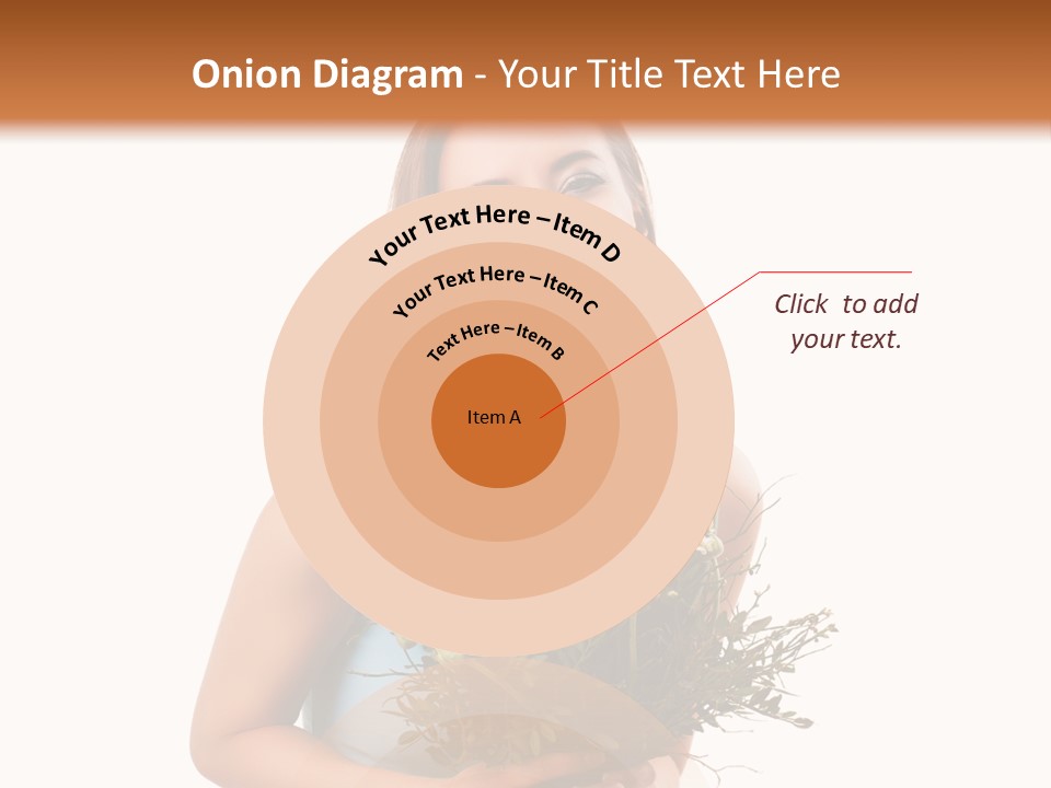 Isoliert Lachend Strau PowerPoint Template