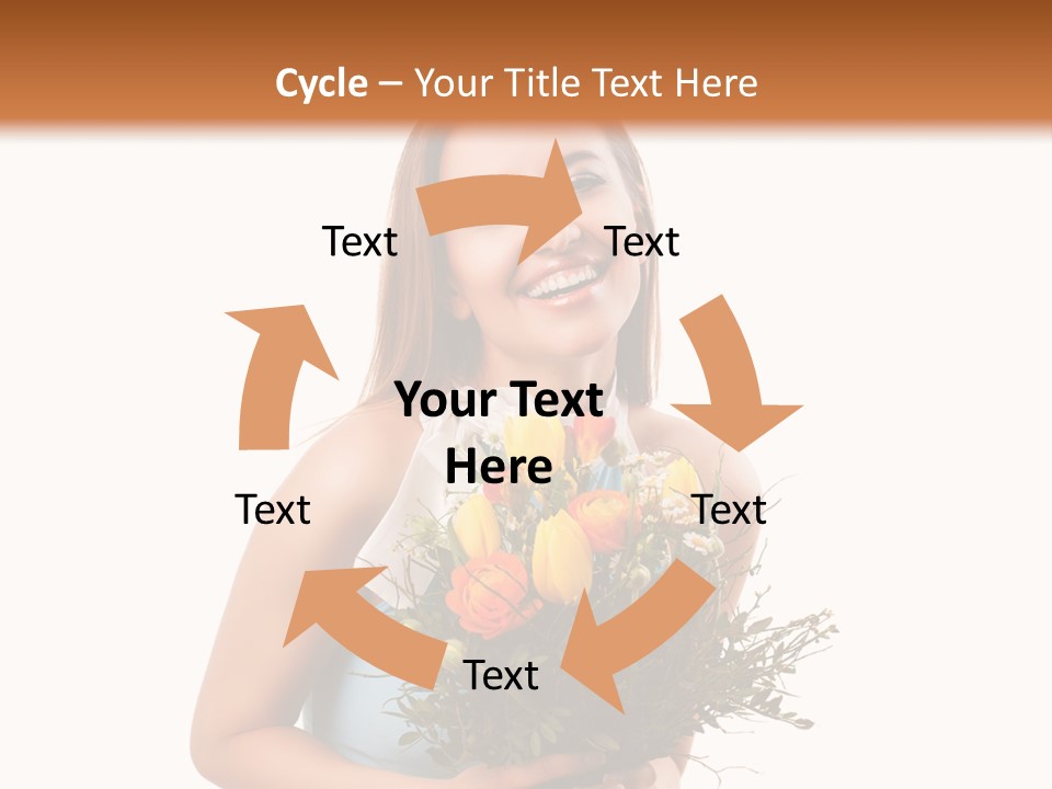 Isoliert Lachend Strau PowerPoint Template