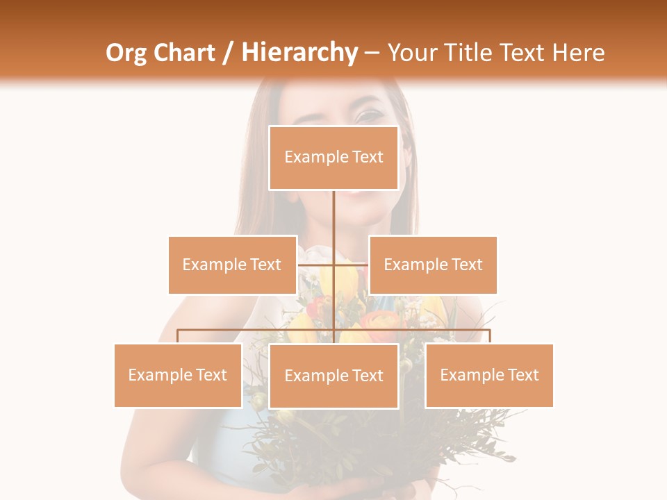 Isoliert Lachend Strau PowerPoint Template