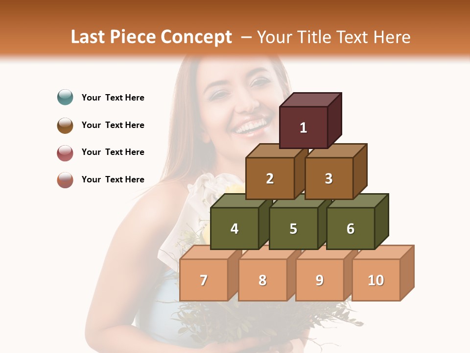 Isoliert Lachend Strau PowerPoint Template