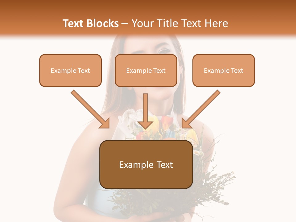 Isoliert Lachend Strau PowerPoint Template