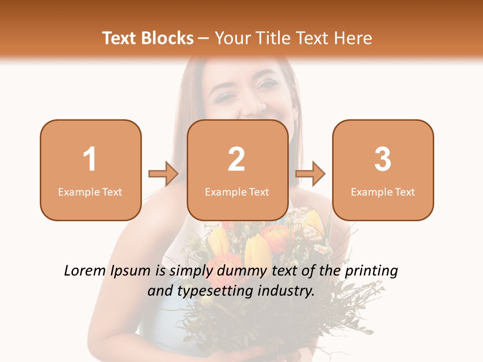 Isoliert Lachend Strau PowerPoint Template