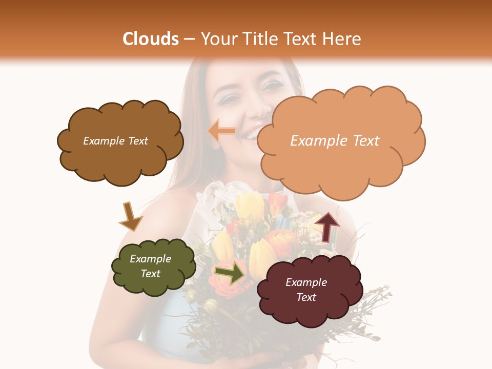 Isoliert Lachend Strau PowerPoint Template