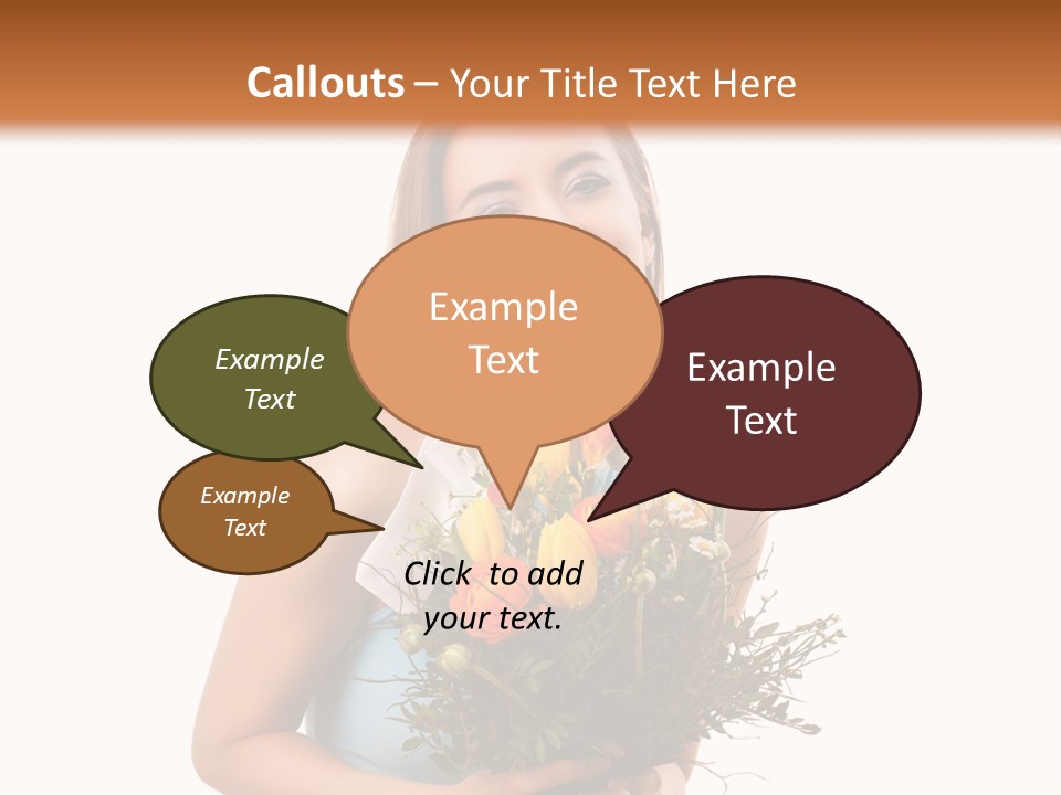 Isoliert Lachend Strau PowerPoint Template