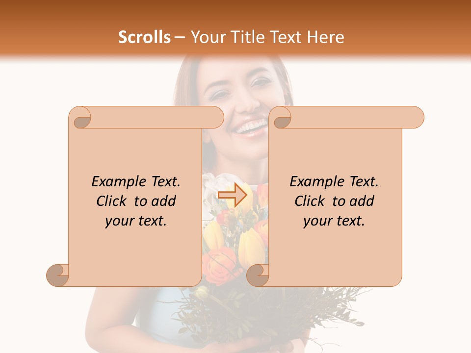 Isoliert Lachend Strau PowerPoint Template