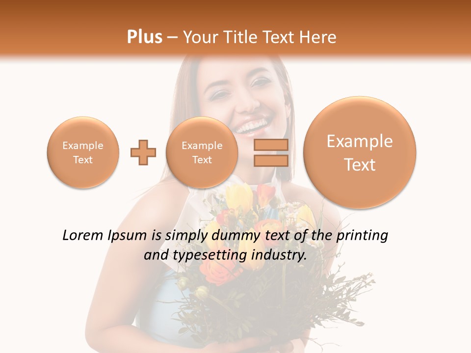 Isoliert Lachend Strau PowerPoint Template