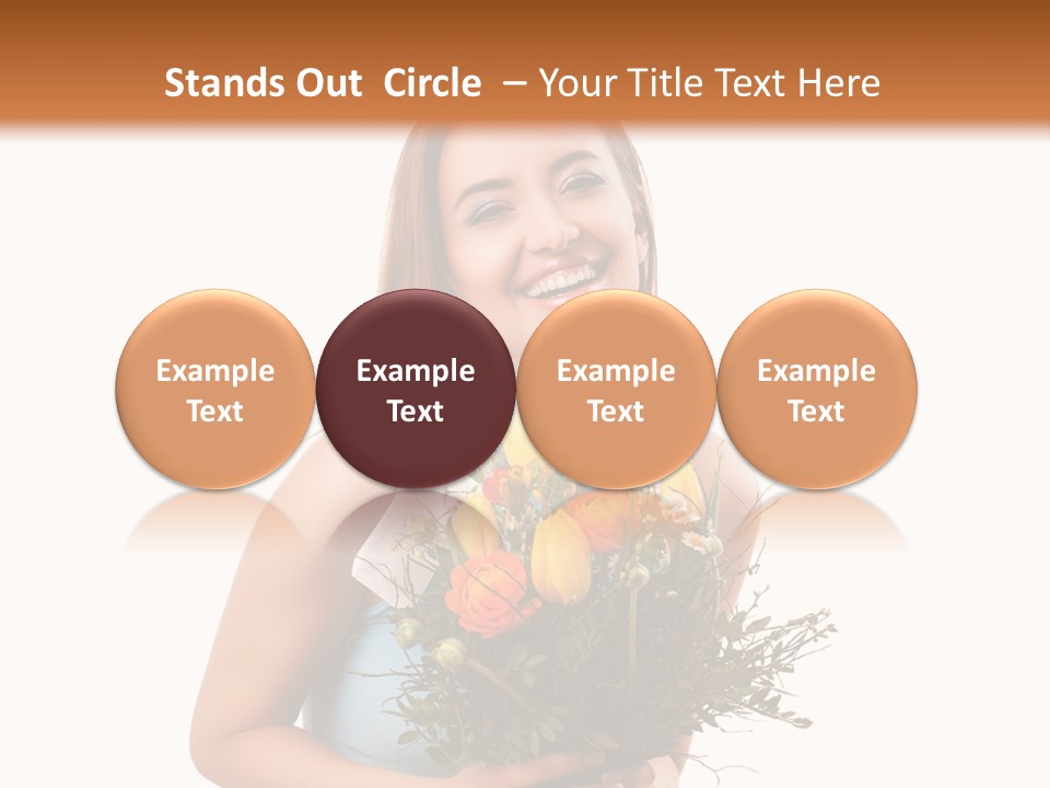 Isoliert Lachend Strau PowerPoint Template