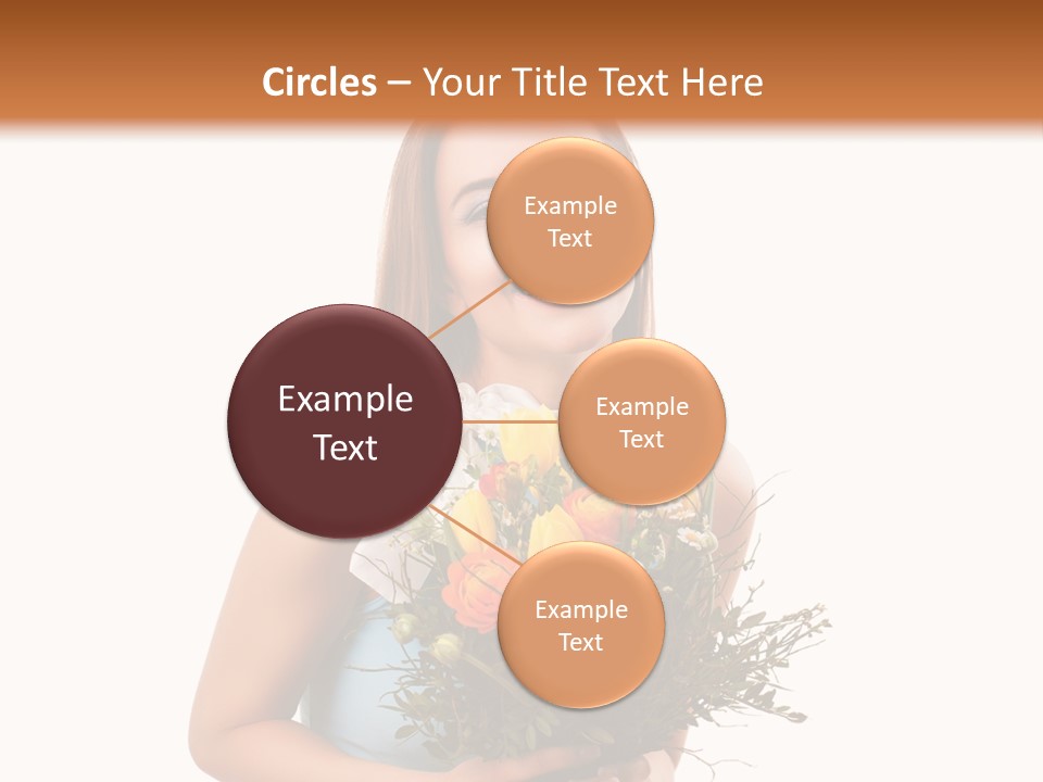 Isoliert Lachend Strau PowerPoint Template