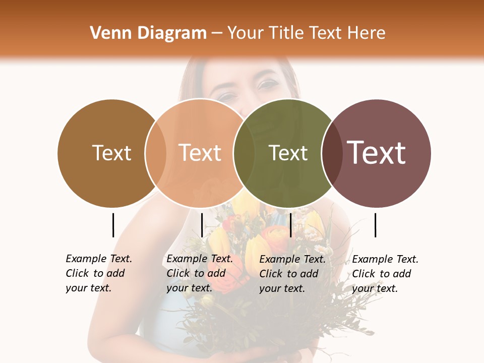 Isoliert Lachend Strau PowerPoint Template