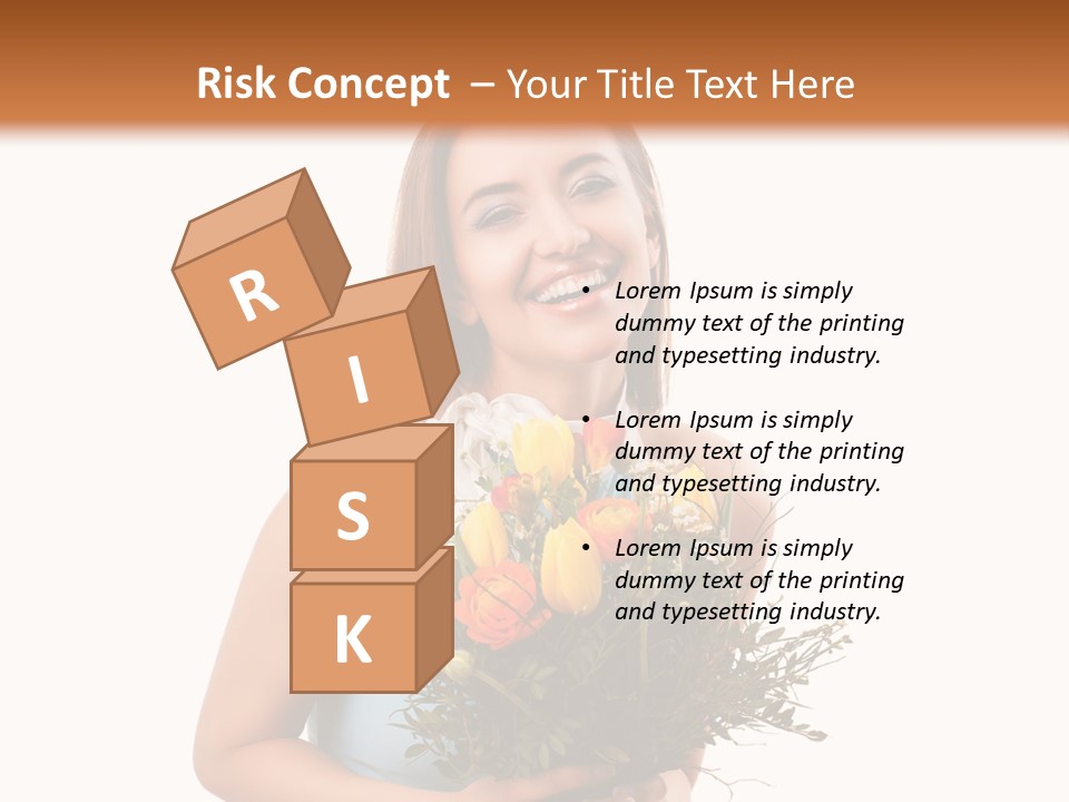 Isoliert Lachend Strau PowerPoint Template