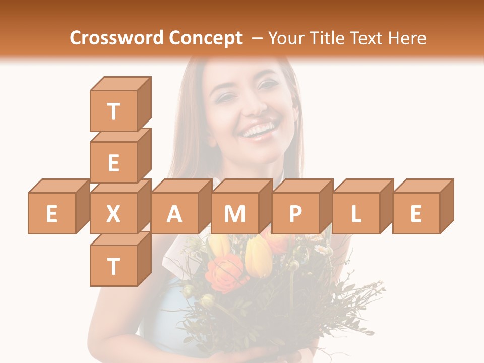 Isoliert Lachend Strau PowerPoint Template