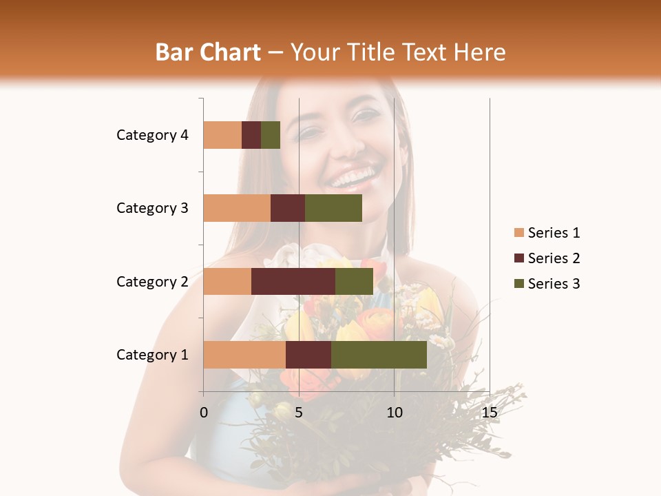 Isoliert Lachend Strau PowerPoint Template