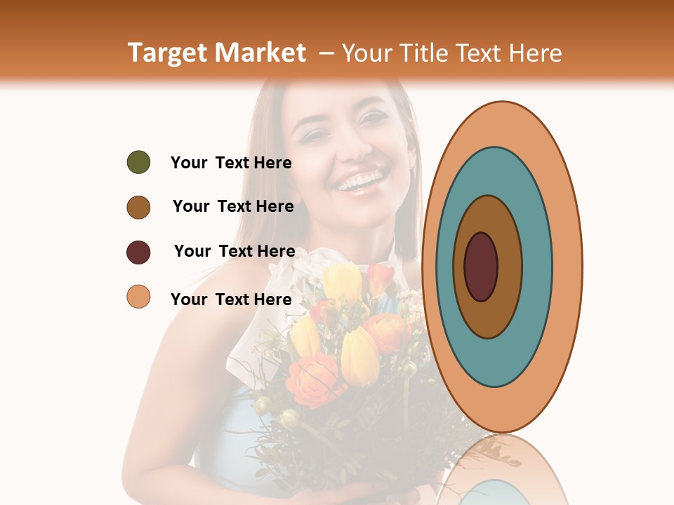 Isoliert Lachend Strau PowerPoint Template