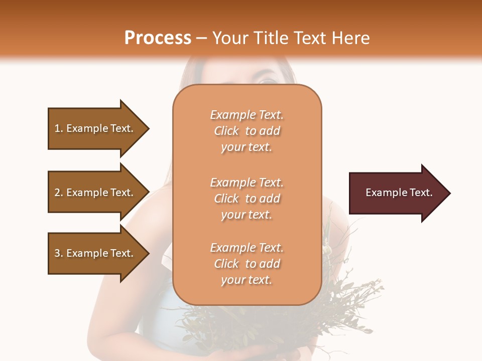 Isoliert Lachend Strau PowerPoint Template