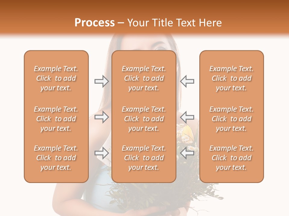 Isoliert Lachend Strau PowerPoint Template