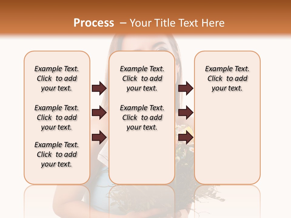Isoliert Lachend Strau PowerPoint Template