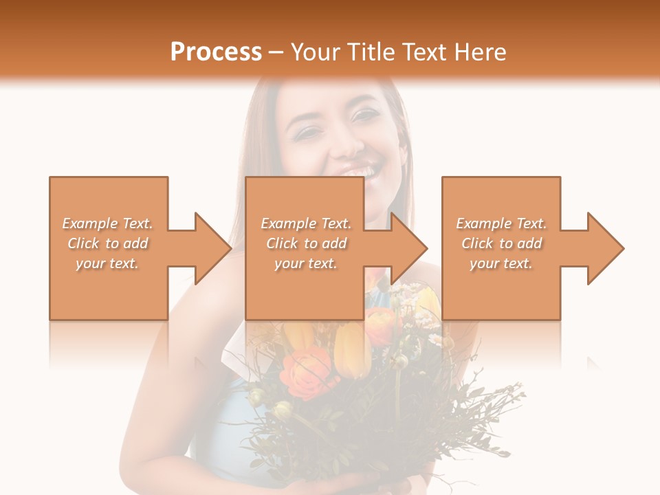 Isoliert Lachend Strau PowerPoint Template